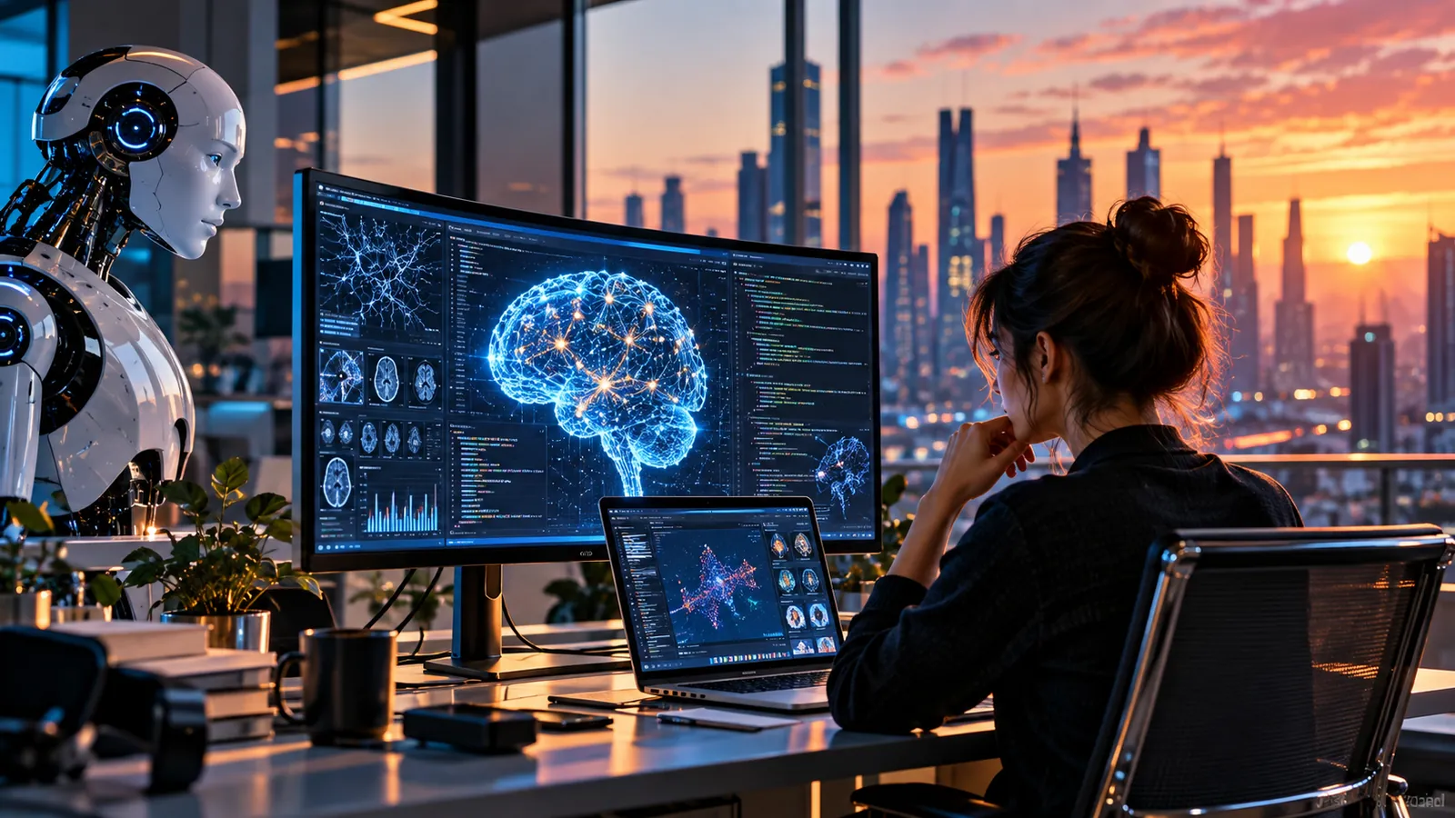 Symbolbild zu KI-Forschung und fortgeschrittener Technologie, kein Beleg für eine neu erfundene Superintelligenz