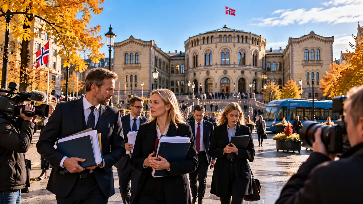 Redaksjonelt bilde av norsk budsjettdag ved Stortinget, brukt til analyse av statsbudsjettet 2027